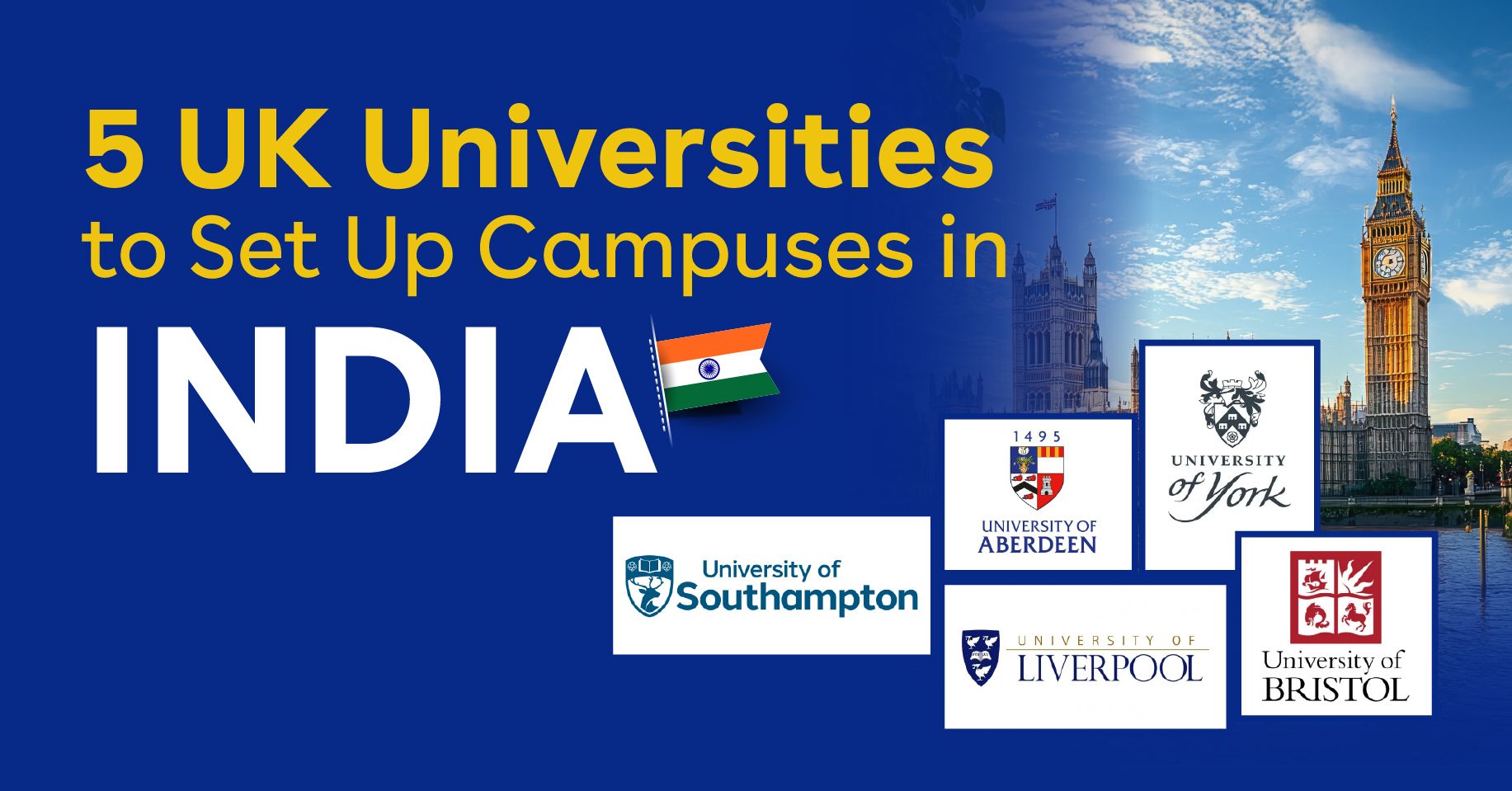 Top UK universities to open campuses in India